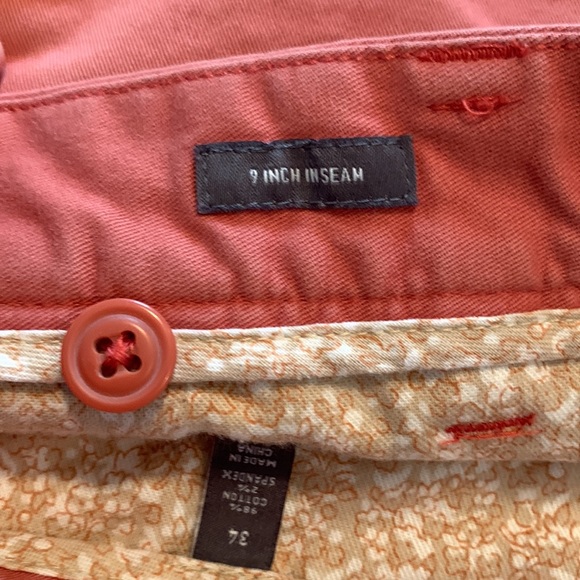 Bonobos Waist 34 9” Inseam Stretch Washed Chino Shorts in Faded Red - Picture 3 of 6